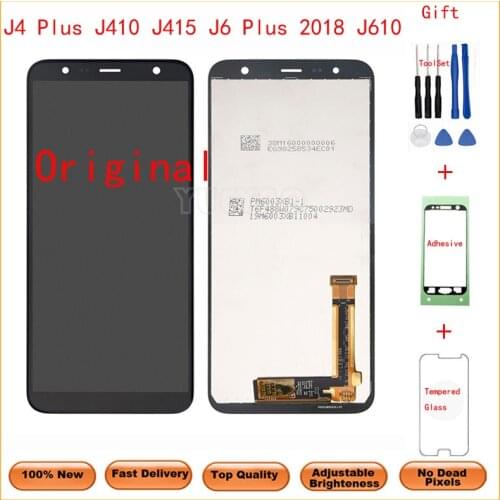 Original LCD Display For Samsung J4 Plus LCD J4 Plus J415 LCD For Samsung J610 J6 Plus LCD Screen Touch Digitizer Assembly