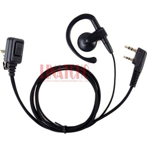 Durable Professional Big PTT Button Mic Clip Ear Hook Earphone for Most China Walkie Talkie