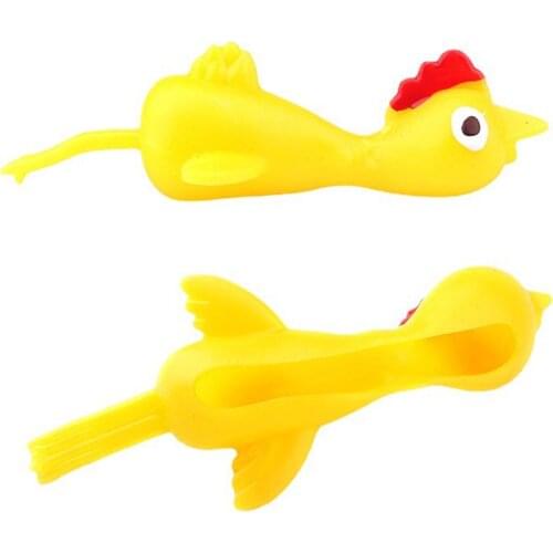 Slingshot Chicken Toys ATIXEL Creative Ejection Chicken Fidget Toy Light Rubber Chicken Flick Chicken Flingers Stretchy Funny