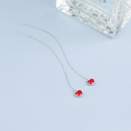 L&P Earring Fashion Heart Design 925 Sterling Silver Earrings for Women Jewelry Wholesale Hot Sale Valentines day gift