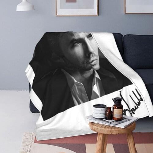 Ian Somerhalder Polaroid Blankets Velvet Winter The Vampire Diaries Lightweight Throw Blanket for Bed Couch Bedding Throws