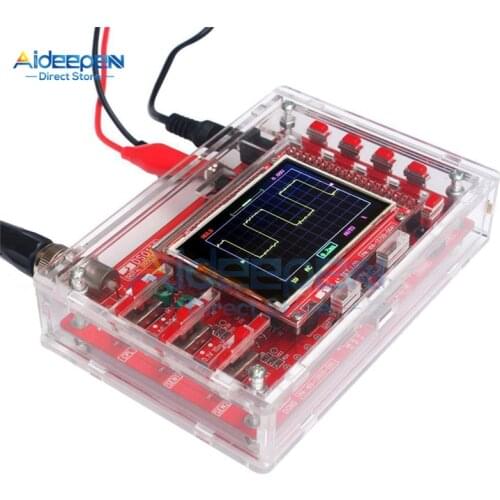 Soldered 2.4" LCD Digital Display TFT Handheld Pocket-size Digital Oscilloscope Kit SMD Soldered + Acrylic DIY Case Cover Shell