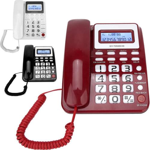 Landline Phone Wired Telephone Desktop Corded Fixed Telephone Home Phone with Caller ID Display for Home Office Hotel Use