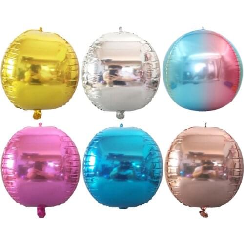 1pc Gradient Color Balloons 22 Inch Foil Balloon Metal Baloon 4D Aluminum Film Ball Rainbow Ballon For Birthday Wedding Party