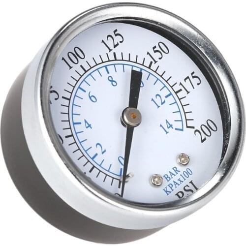Air Pressure Gauge Air compressor 2" face 0-200 PSI Back Mount 1/4" npt 0-14Bar