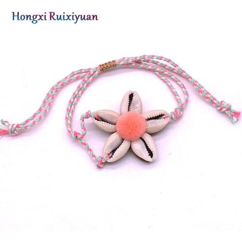 Bracelet boho style shell bracelet fashion handmade shell flower friendship bracelets for women beach holiday jewelry