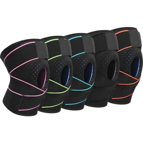 1Pcs Patella Silicone Cushioning Walking Cycling Knee Support Brace Trekking Basketball Knee Pad Protector Straps Pressure