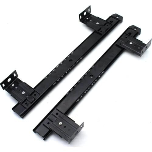 2pcs Computer Desk Drawer Slides Rail Track Hoisting Keyboard Tray Slide Rail Pull Steel Ball Furniture Hardware Accessories