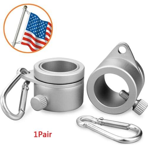 2pcs New Aluminium Alloy Flag Pole Flagpole Rotating Rings Clip Anti Wrap Grommet Mounting Rings Kit for 1 inch Flagpole Parts