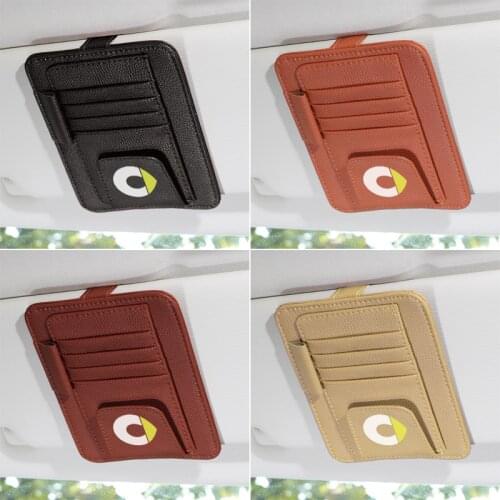 Auto Car Accessories Sunglasses Clip Car Storage Bag Multifunctional Card Storage Box for Smart Fortwo Forfour453 451 450