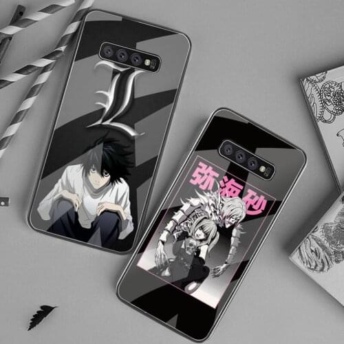 Rem and Misa Death Note L·Lawliet Phone Case Tempered Glass For Samsung S20 Plus S7 S8 S9 S10 Plus Note 8 9 10 Plus