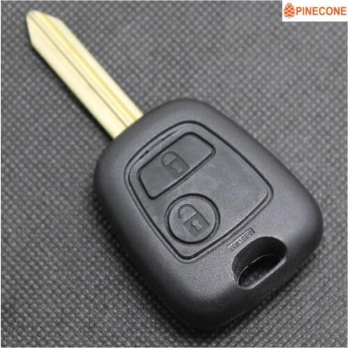 PINECONE for PEUGEOT BOXER PARTNER EXPERT Car Key Case Styling 2 Button Uncut Brass SX9 Blade Remote Car Key Shell 1 PC