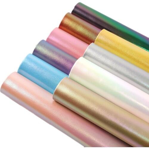 David accessories 50*140cm pearlescent iridescent Faux Synthetic Leather Fabric Leather Sheets DIY Handmade Materials,1Yc12961