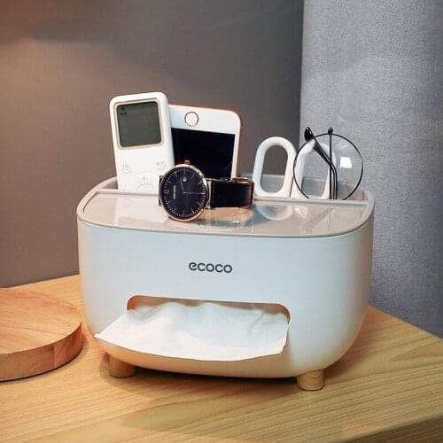 Napkin Tissue Holder Household Living Room Dining Room Creative Lovely Simple Multi Function Remote Control Storage Tissue Box