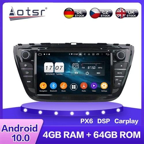 For Suzuki S-Cross SX4 2014 -2017 Android 10 Car Multimedia DVD Player 64GB Auto GPS Navigation Stereo radio DSP Carplay WIFI BT