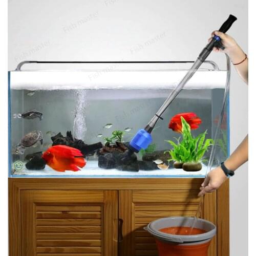 Aquarium Electric Syphon Operated Fish Tank Sand Washer Vacuum Gravel Water Changer Siphon Filter Cleaner Fish Tank Tools 220V