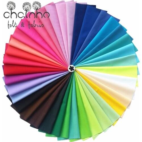 Random Mix Solid Color Cotton Fabric Patchwork For Sewing Rainbow Cloth Scrapbooking Needlework Craft Doll Bag 38pcs/Lot 20x30cm