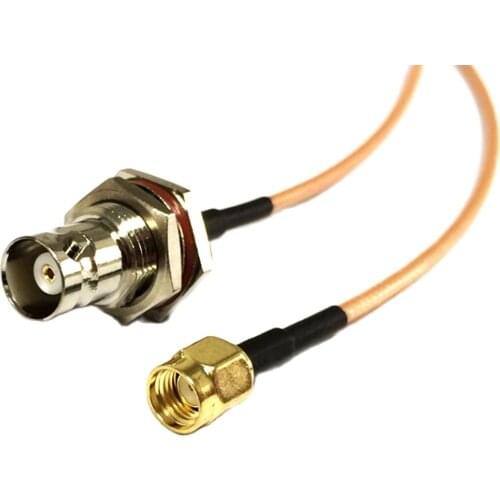 1PC New RP-SMA Male Plug To BNC Female Jack Connector RG316 Coaxial Pigtail 15CM 6" /30CM/50CM/100CM Adapter Pigtail