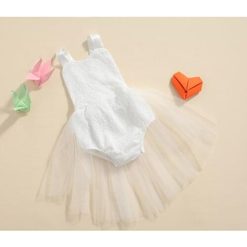 Ma&Baby 6M-3y Infant Newborn Baby Girls Tulle Romper Lace Jumpsuit Flower Girl Wedding Party Birthday Costumes