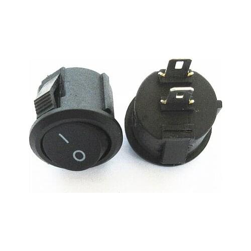 HOT NEW Small power switch general purpose ship type switch with light hole circular 15mm Band2 2PIN