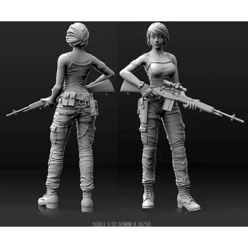 1/35(50mm) Resin Kits US Navy Seals against female players soldiers self-assembled A-19753