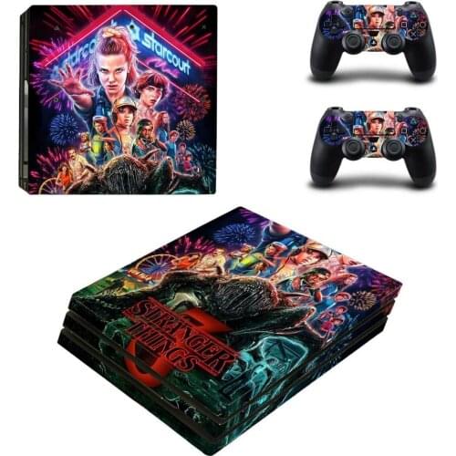 Stranger Things PS4 Pro Stickers Play station 4 Skin Sticker Decals Cover For PlayStation 4 PS4 Pro Console & Controller Skins