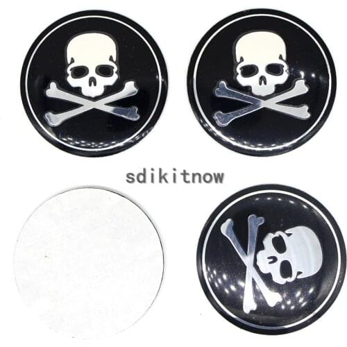 New Skull Car Wheel Center Hub Caps Cover Rim Sticker Reflective Badge Fit Styling For BMW AUDI VW FORD HONDA KIA JEEP BENZ