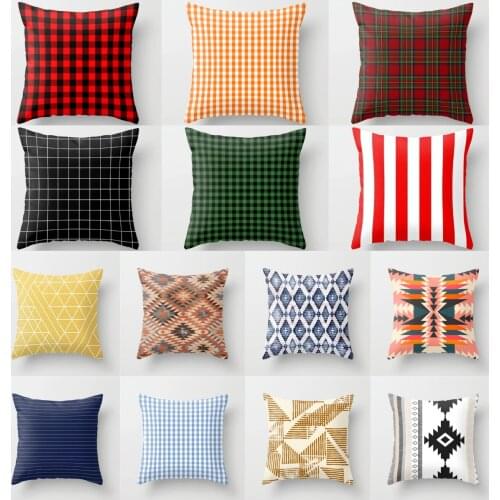 NEW Plaids Cushion Cover Super Soft Polyester Throw Pillow Covers Decorative Sofa Pillows Hot Nordic Fashion Scottish Pillowcase