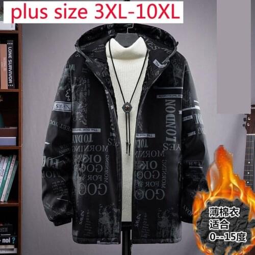 New Arrival Winter Super Large Cotton Padded Jacket Men Windbreaker Coat Fashionable Camouflage Hooded Casual Plus Size 3XL-10XL