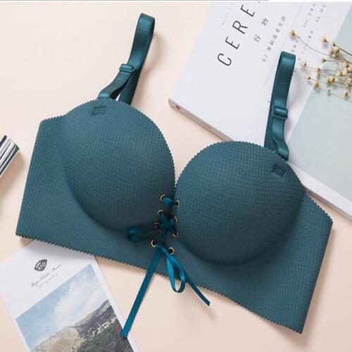 Baharcelin New Sexy Wire free Woman Young Girl Smalll Chest Bra French Romantic Gathered Bra Cute Sweet Bra Underwear