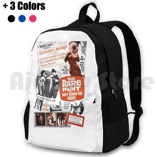 The Bare Hunt Outdoor Hiking Backpack Waterproof Camping Travel Vintage Retro Vintage Movies Retro Movies Exploitation
