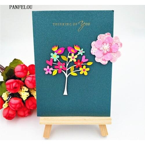PANFELOU dies cutting dies The bird tree Birthday card Scrapbooking DIY album cards paper die metal craft stencils punch cuts