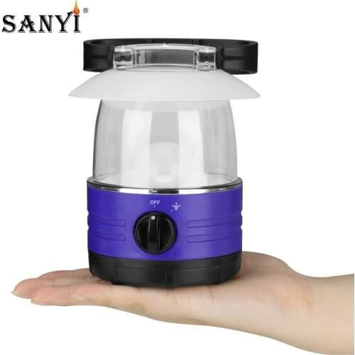 Portable Camping Lantern Waterproof Flashlight Foldable Hook Hanging Tent Light Emergency Linternas For Hiking Camping Use 4*AA