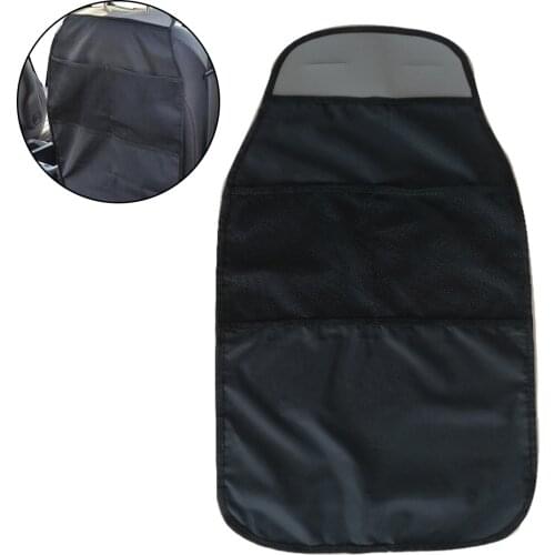 Durable Car Seat Back Protectors Seat Covers Backseat Organizer Kick Guard Seat Saver (Black)