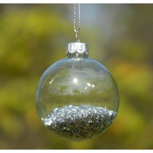 Diameter=20cm Super Big Size Transparent Glass Globe Christmas Day Decorative Pendant Festival Hanger