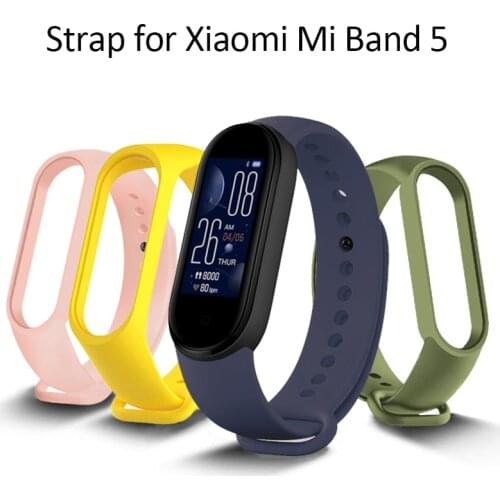 Strap for Xiaomi Mi Band 5 Bracelet Silicone Wristband Sport Wrist Strap for Mi Band 3 4 Colorful Bracelet for Miband 3 4 5
