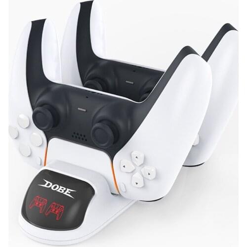 Controller LED Dual Controller Charger Dock Stand Gamepad Joystick Power Station with Indicator Light for SONY PlayStation 5 PS5