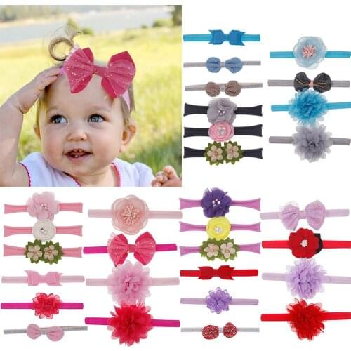 Baby Headband 10Pcs Kids Floral Headband Hair Girls Baby Bowknot Accessories Hairband Set Hair Accessories Headwear #39