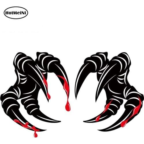 HotMeiNi 13cm x 7.3cm Car Stickers Bloody-claws Graphics DIY Vinyl Decals for Car Body Windshield Trunk Car Accessories
