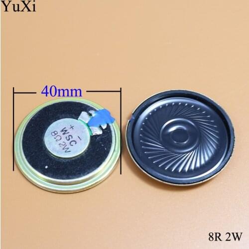 YuXi 2pcs New Ultra-thin speaker 8 ohms 2watt 2W 8R speaker Diameter 40MM 4CM thickness 5MM