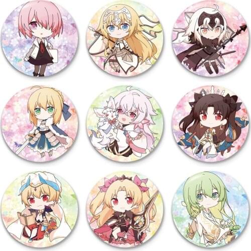Alter Ladies Anime Women Brooch Initial Cartoon Pendant Badges Enamel Pins Couples Wedding Metal Cute Broches Fate Grand Order