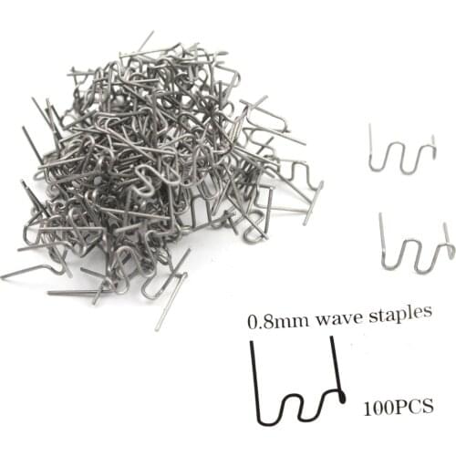 0.8mm S Wave Staples 100pcs Staples for Hot Stapler Plastic Repair Wave Staples Bumper Bodywork Repairs
