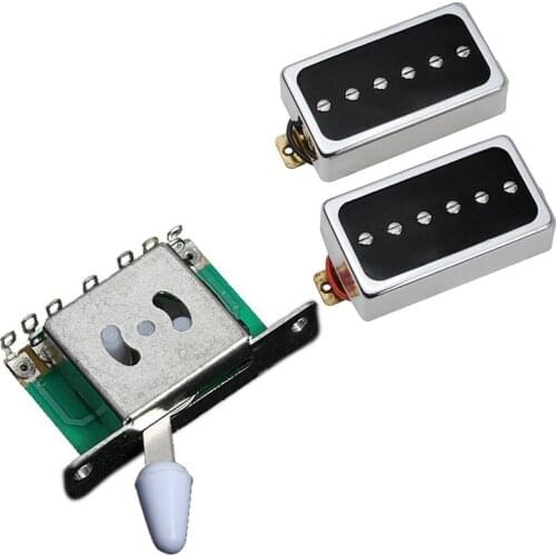 1 Pcs 5 Way Pickup Selector Switch with P90 Electric Guitar Pickup Humbucker Size Single Coil Pickup