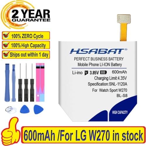 100% Original HSABAT 350mAh BL-S8 Smart Watch Battery For LG W270