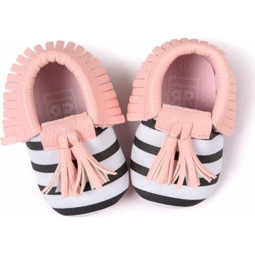 2019 New Style Fringe Suede PU Leather Baby Kid Children Soft Soled Anti-Slip First Walkes Shoes Baby Moccasins Soft Moccs Shoes