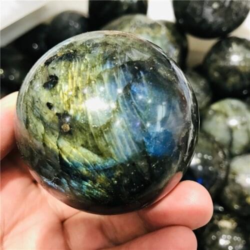 50-70mm Natural quartz crystal labrador ball aura furnishings home decoration