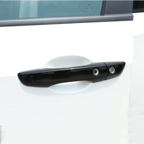 For Honda Civic 10th 2016 2017 2018 ABS Plastic LHD Car door protector Handle Decoration Cover Trim car accessories styling 8pcs