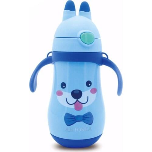 AHTOSKA 320ML Stainless Steel Thermos Vacuum Flasks Kids Cartoon Insulation Water Bottle Sweet Gift For Children