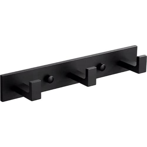 Aluminum Wall Mounted Robe Rack Kitchen Bathroom Hardware Clothes Hanger Towel Holder 3/4/5/6 Hooks