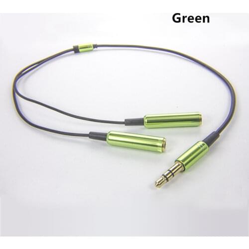Audio Extension Cable 3.5mm Male Jack To Two 3.5mm Female Auxiliary Audio Cable 1 To 2 Dual Y Splitter Adapter Earphone Jack